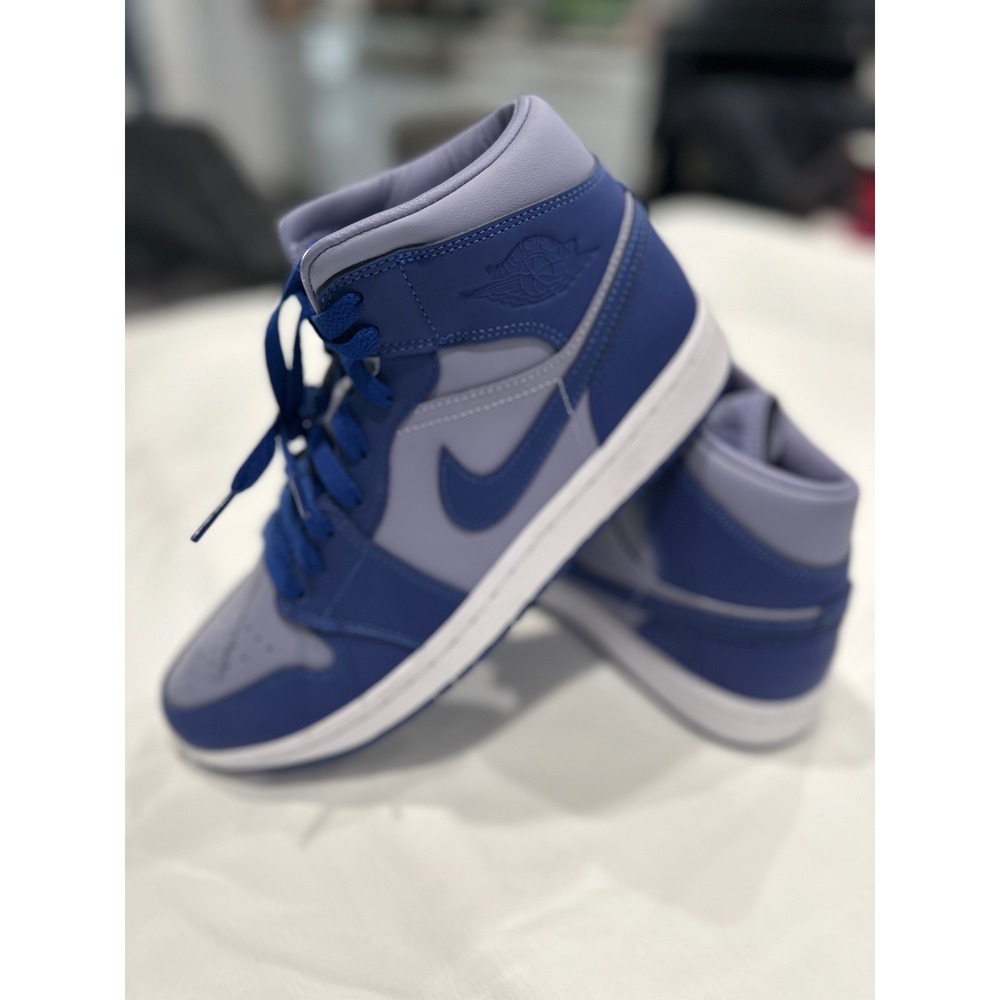 Nike Women's Air Jordan 1 Mid SE "Iron Purple/Deep Royal Blue NEW Size 9.5
